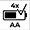 4 AA Batteries (included)