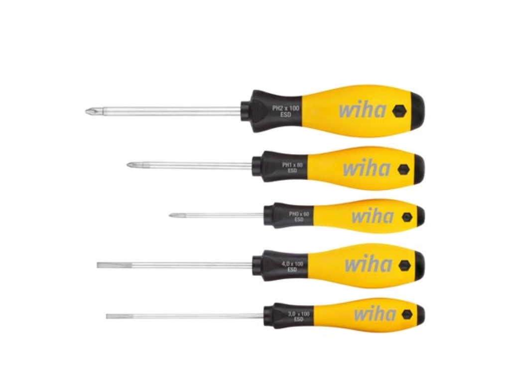 Wiha Schroevendraaierset ESD sleuf, Phillips 5-delig 302ESDHK501