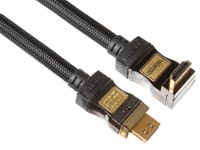 HDMI STRAIGHT PLUG TO HDMI 90° PLUG / PREMIUM / 0.75m