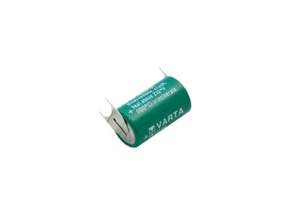 CR1/2AA'SLF: LITHIUM 3.0V-950mAh 6127.201.301 PCB VERTICAL SOLDER PINS ...