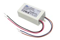 LED power supply 12V 16W, constant voltage, IP65 housing, single output, for indoor and outdoor LED lighting, compact 12V adapter with built-in protections