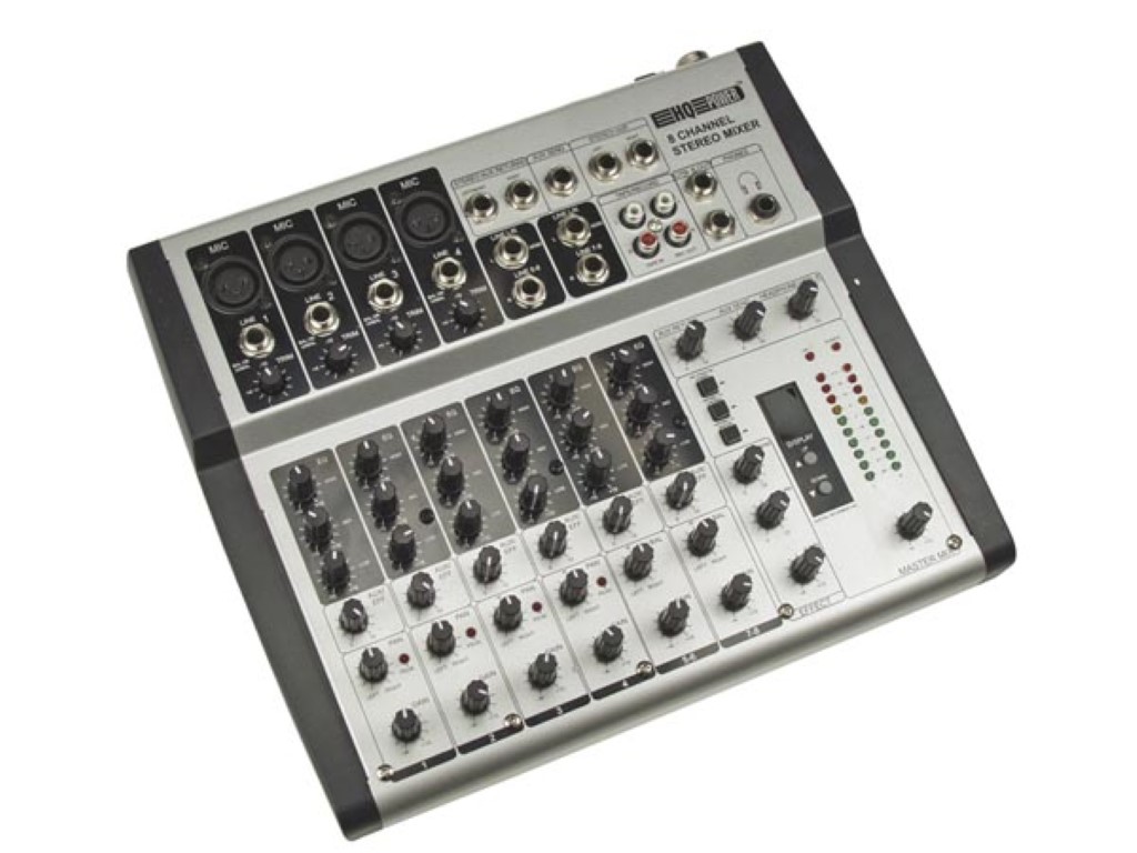 HQ-Power PROMIX88: PROFESSIONAL MIXER - 8 CHANNEL - DIGITAL REVERB ...