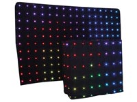 DUAL LED STARCLOTH III - 2 X 3 m RGB STARDRAPE AND DJ STARDROP- 2 x 1,22 m RGB