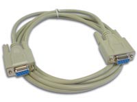 NULL MODEM CABLE SUBD9 FEMALE - SUBD9 FEMALE / 2m