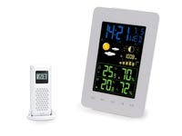 WIRELESS DCF WEATHER STATION WITH COLOUR DISPLAY THERMO/HYDRO