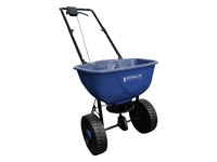 Fertilizer spreader 15 L, manual hand push spreader for lawn, garden and driveway, adjustable flow for fertilizers, seeds and salt, even distribution