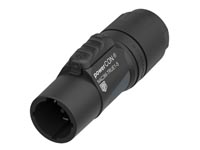 Locking 16A male power connector for secure connection in stage lighting, audio systems, outdoor power setups, LED installations and professional event power distribution