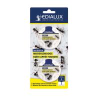 Imidalux Ameisenköderbox mit Gelköder gegen Ameisen und Nester, Insektizidköder für Innen- und Außenbereich, Wirksamkeit bis zu 3 Monate, Ameisenbekämpfung, 2 Stück