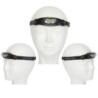 LED headlamp, 3 bright white LEDs, 3 light modes, ideal for outdoor activities