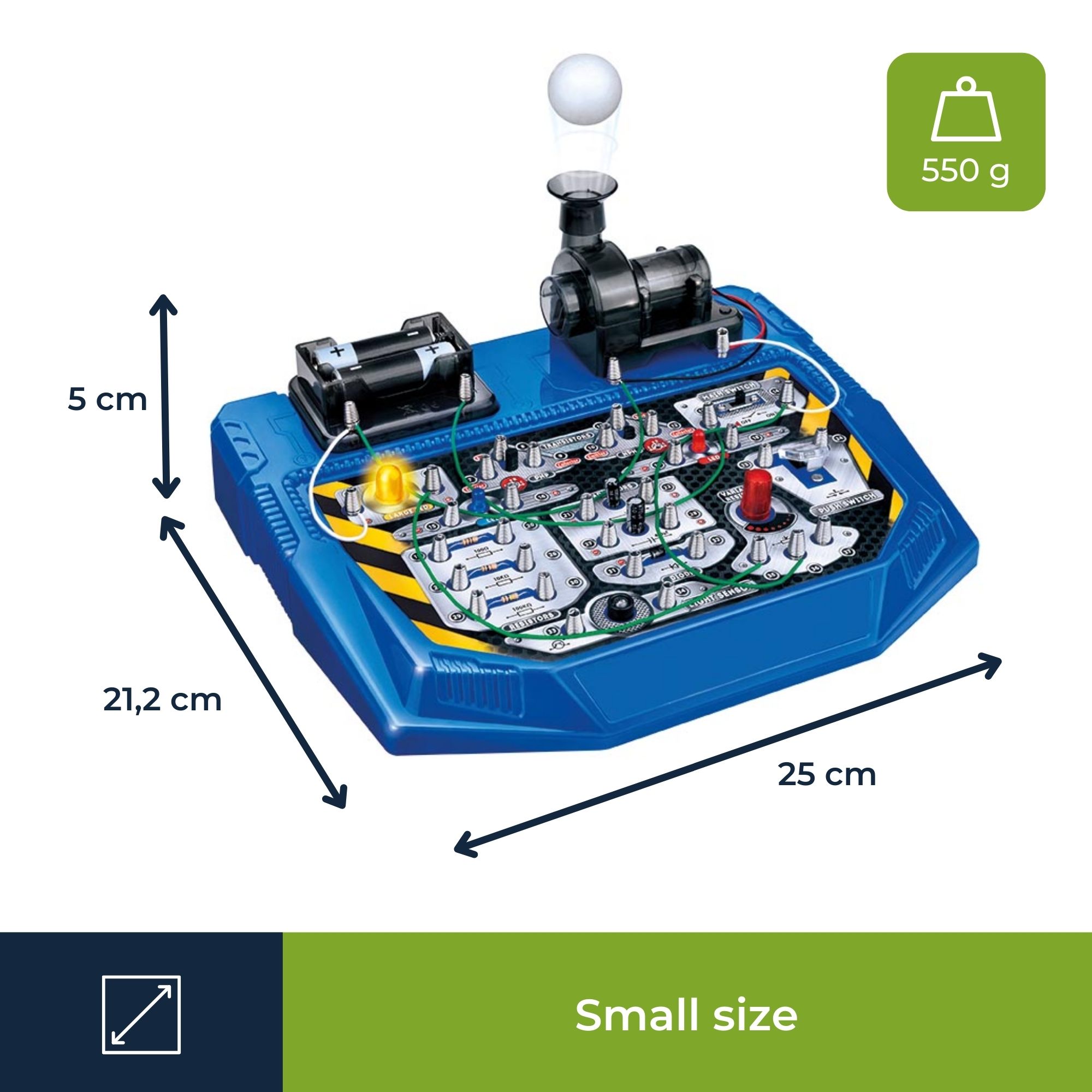 Kemo B172 The Little Electronic - Kit Didattico Di Elettronica Per Bambini Dagli 8 Anni, 9 Esperimenti, Senza Saldature